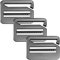 HINZIC 3PCS G-Hook Wave Buckles 1.48inch Strong Metal Ladder Lock Tri-Glide Tension Slide Buckle Webbing Release Adjustable Backpack Strap Buckle Replacement, Gun, 47mm*34.5mm