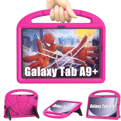 Kids Case for Samsung Galaxy Tab A9 Plus 11 inch 2023, Sonlaryin Lightweight Shockproof Samsung A9+ Tablet Case with Handle Stand for Samsung Galaxy A9 Plus Tablet (SM-X210/X216/X218) - Pink