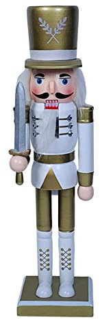 Oshhni Figuras de Cascanueces de 12 Pulgadas, diseño Exclusivo para decoración del hogar, Plano Dorado