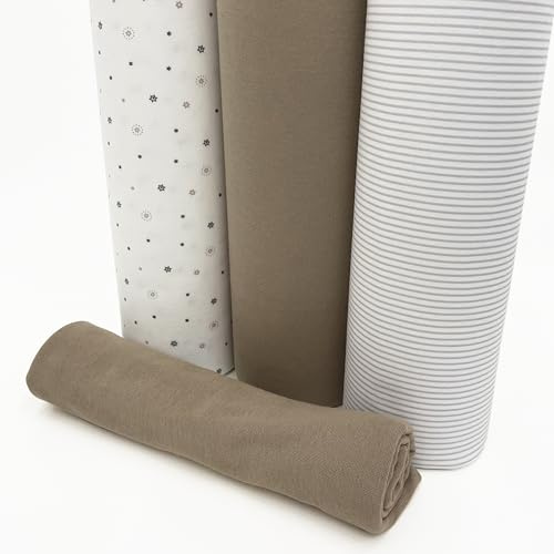 PAWOTEX Jersey stoff meterware Kinder Baumwollstoff meterware jerseystoff meterware zum nähen Baby jersey stoff kinder mädchen winter dicker 100% Baumwolle Öko-Tex mädchen jungen zum Nähen 150cmx50cm