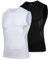 AMZSPORT Tank Top Herren Kompressionsshirt Ärmelloses Funktionsshirt Atmungsaktives Muskelshirt Laufshirt Sports Unterhemd,SchwarzWeiß XL