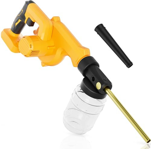 Dinftin Electric Diatomaceous Earth Duster Compatible for DeWalt 20V Battery(Battery Not Included), Garden Dust Applicator with 1L Capacity and 7.5 Nozzle, Versatile Leaf Blower & Powder Sprayer