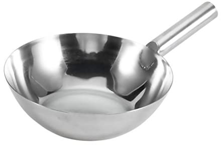 KICHOUSE Water Float Scoop Stainless Steel Ladle Scooper Water Bailer Ladle Metal s Spoon Scoop Flat