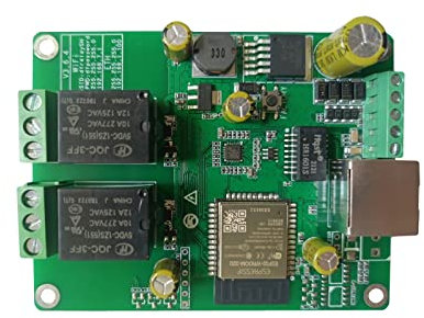 BYCIFRLG Ethernet Relay Netzwerk Switch Modbus MQTT TCP UDP Web HTTP Schedule Task CAN RS485 CoAP Domoticz Timer Modul (Color : 2ch ETH WiFi Can)