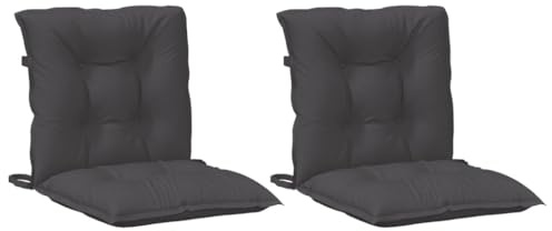 vidaXL Niedriglehner-Auflagen 2 STK Melange Anthrazit 100x50x7cm Stoff