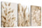 3 Pcs Botanische Wildblume Floral Mit Rahmen Leinwand Bilder Beige Pampasgras Salbei Floral Bild auf Leinwand Malerei Wandbilder Wanddeko Wohnzimmer Schlafzimmer Dekorationen 90x40cm (12x16x3pcs)