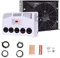 Aire Acondicionado para Cabina de Camión de 12 V, Unidad de Aire Acondicionado de Estacionamiento Dividido, Aire Acondicionado Sin Consumo de Combustible para Autocaravana, Autobús, Caravana(Black)