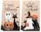Beinup Küchentücher Halloween, Halloween Geschirrtuch, Katze Halloween Küchentücher Geschirrtücher, 2er Set Geschirrtücher in Geschenkverpackung, 45 * 70 cm Spooky Dekoration Polyester Handtücher