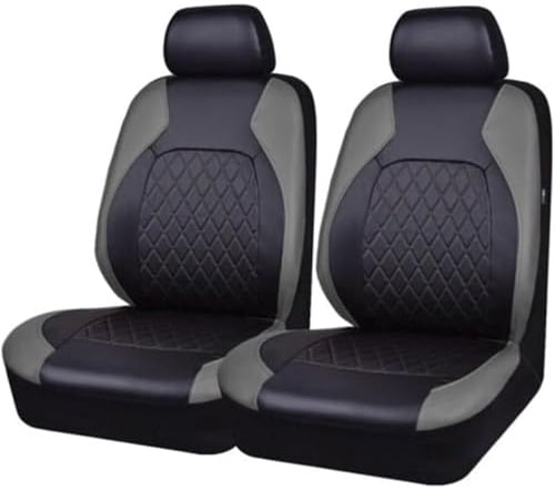 BFRDGE Car Seat Cover Sets for Dacia Duster 2000-2018 2019 2020 2021 2022 2023 2024, Car Front Seat Covers, Auto Breathable Seat Covers Cushions, Easy Fit,B Black Grey