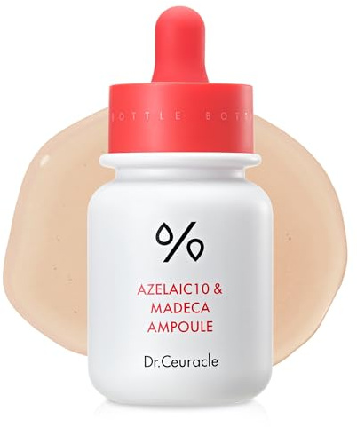 Dr.Ceuracle Azelaic Acid 10 & Madecassoside Ampoule - Redness Relief and Soothing Serum for Sensitive Skin and Blemish-Prone Spot Care, Korean Skincare for Stocking Stuffers