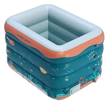 FENGJISUN Piscinetta Gonfiabile Piscina Gonfiabile Piscina Automatica Imbottitura Piscina Piscine da Nuoto Piscine 4 Anello Fuori Terra Piscina Piscina da Giardino(Grün,120 * 90 * 75cm)