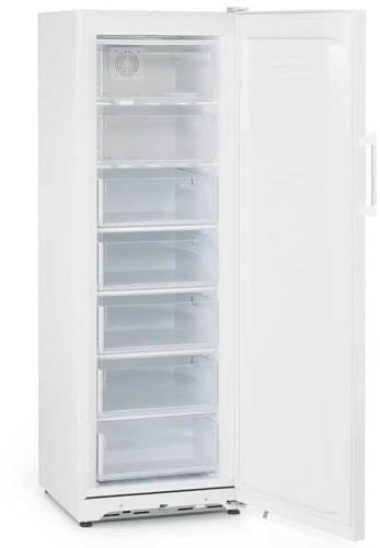 MBH - Congelador vertical profesional de 255 litros con 7 cajones para hostelería. Armario congelador industrial para bar y restaurante.