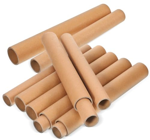 Gatuida 20 Stück Runde Kraftpapierröhren Versandröhren für Bastelarbeiten und DIY Kunstprojekte Papierzylinder Zur Lagerung und Organisation mit Platzsparendem Design