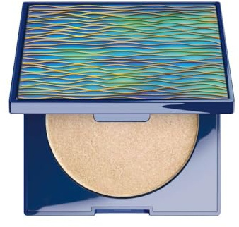 ARTDECO Diamond Beauty Powder | All-Over-Highlighter Puder in nachfüllbarer Dose, Limited Ocean Wave Design mit Diamantenschimmer & frischem Glow, 7 g