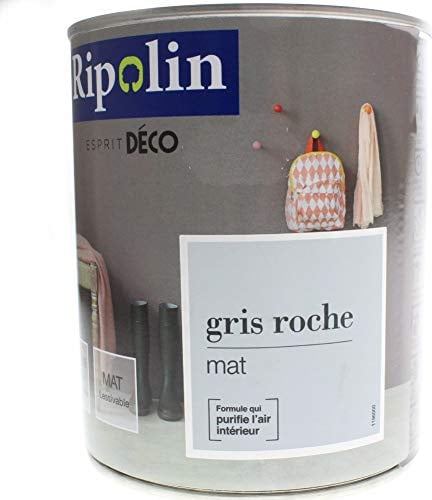 Ripolin deco toutes pièces mat 1l gris roche