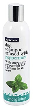 Ancol Luxury Dog Shampoo Peppermint 250ml Moisturising Shiny Coat Care Essential Oils SLS Paraben Free Concentrated Formula Gentle Cleansing for Dogs and Puppies