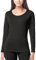 LAPASA Pacco da 2 o 1 Maglia Termica Donna Manica Lunga Fodera in Micro Pile - Pigiama Abbigliamento Intimo Canottiera Calda Elastica Traspirante Sportiva Nero(Caldo) XXL