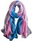 WZTP Foulard Femme en Soie Echarpe Chale Longue Élégant Dégradé Couleur 70,8 x 27,5 Lady (180cm, Rose bleu)