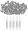 Cikonielf 100PCS Soft Pet Cat Nail Caps Claws Safe Anti Scratch Dog Claw Protector Covers with Instructions With multiple options.(Gray M)