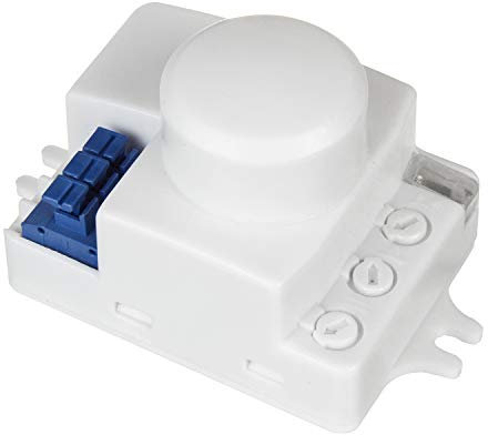 Maclean MCE323 Sensor de Movimiento por microondas con Intensidad de luz Ajustable, sensibilidad al Tiempo de iluminación