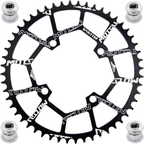 YBEKI 104 BCD Narrow Wide Kettenblatt 32-52T | Runden Oval Design | 7075-T6 Flugzeugaluminium | Militär-Hartanodisierung HV800 | Anti-Kettenabwurf Design | Für Shimano/SRAM 8-11 Speed MTB/Rennrad