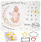ODOXIA Baby Meilenstein Decke auf Deutsch | Monatsdecke Baby Junge & Mädchen, Unisex | Mond & Sterne | Personalisiertes Neugeborenen-Geschenk für Mütter | Babydecke | Meilensteindecke und Rahmen