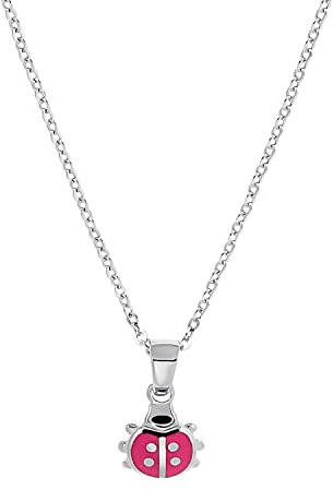 Amor Kette mit Anhänger 925 Sterling Silber Mädchen Kinder Sets, 35+3 cm, Silber, Kommt in Schmuck Geschenk Box