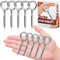 FFWHKON 10 Pcs Eye Hooks Screw, 2.5 Inches Stainless Steel Heavy Duty Eye Bolts Screw in, Rust and Corrosion Resistant, Safe for Indoor and Outdoor Use, 200 Lbs Capacity