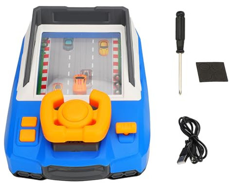 Miokycl Musikalisches Lenkradspielzeug Kleinkinder, Simuliertes Fahren, Rennwagenspiel, Kleinkind-Fahrspielzeug mit Sound, Blau