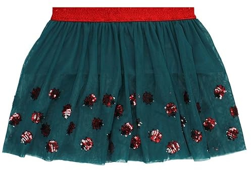 dotcomgiftshop Children's Skirt - Ladybird Dark Blue