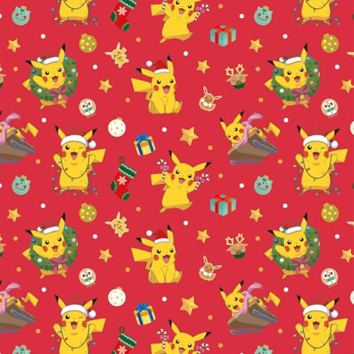 Danilo Promotions Ltd Pokemon Weihnachten Geschenkpapier - 4 Meter Rolle Wrap Pokemon Weihnachten