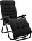 Zyncove Cojín para Tumbona Cojín para Tumbona de jardínCojín Grueso de Recambio con Funda Superior Antideslizante y Cuerda para Atar, 170x53x8cm (Negro)