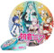 Hatsune Miku Japanese Anime Collectable Round Puzzle - 500 Pieces, 50cm Diameter, Vibrant Colors, Eco-Friendly 3-Layer Recycled Card Japanese Idol