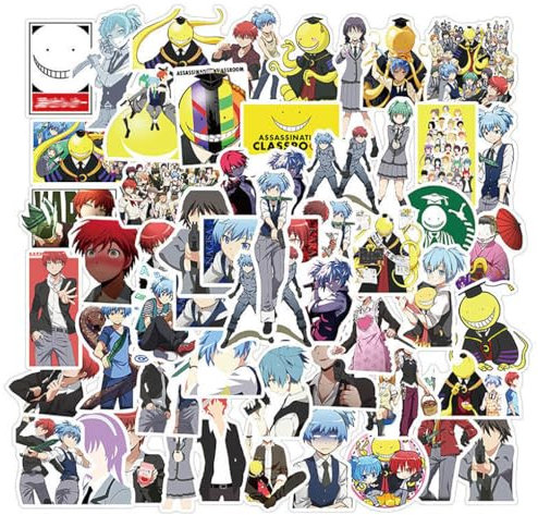 Assassination Classrooms Aufkleber, 100 Pcs Anime Figur Vinyl Wasserdichte DIY Stickers Für Party, Wasserflasche Scrapbook Laptop Skateboard Computer Für Teens Studenten