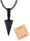 Ketten für Herren Schwarz Wikinger : Viking Mjölnir Halskette mit Anhänger für Männer mit 60cm Ketten Edelstahl Dreieck Pfeilspitze Halskette Glücksbringer Geschenke für Männer Junge Teenager