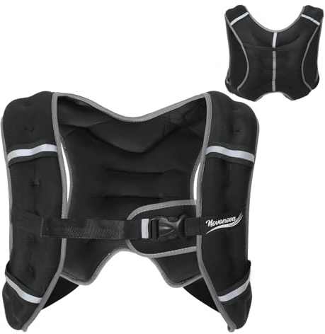 NOVONOVA Chaleco Lastrado Ajustable, Chaleco de Peso para Entrenamiento, Material Transpirable, 3kg, con Bolsa de Almacenamiento, para Gimnasio, Running y Crossfit