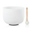 CVNC 8 Inch F Tuned Heart Chakra Frosted Quartz Crystal Singing Bowl Free Mallet & O-ring