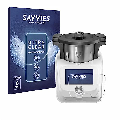 savvies Protection Ecran pour SilverCrest Monsieur Cuisine Connect 6 Pièces - Film Protection Ultra Clair