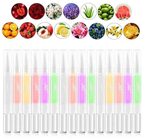 Anself Nagelhaut-Ölstifte, 15 Stück, gemischte Geschmacksrichtungen, Nagel-Revitalisierungs-Ölstift-Set zur Reparatur von rissiger und trockener Nagelhaut, zufällige Farbe und Geschmack