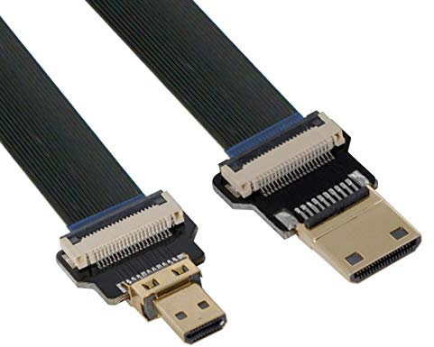 chenyang CYFPV Câble plat Micro HDMI vers Mini HDMI FPC 1080p pour FPV HDTV Multicopter Photographie aérienne 0,2 m
