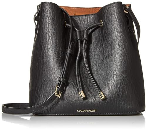 Calvin Klein Damen Gabrianna Novelty Bucket Shoulder Bag Eimer, Schwarz
