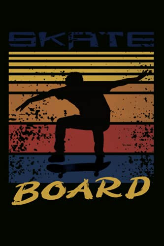 Skateboard - Notizbuch: Ein Notizbuch mit 120 Seiten liniertem Papier in 6 x 9 Zoll Format (ca. A5 / 15,24 x 22,86 cm)