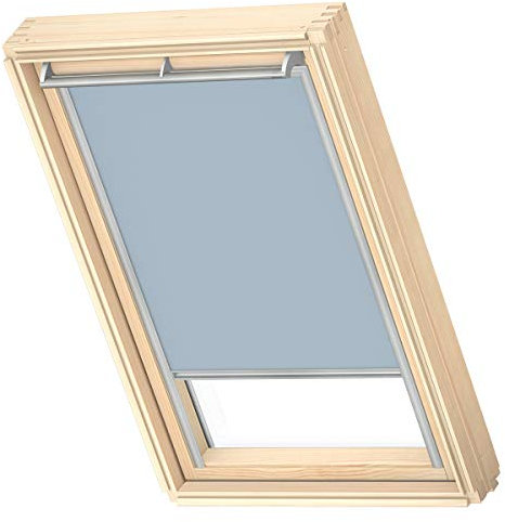 VELUX Original Dachfenster Verdunkelungsrollo für FK08, Himmelblau, mit Grauer Führungsschiene