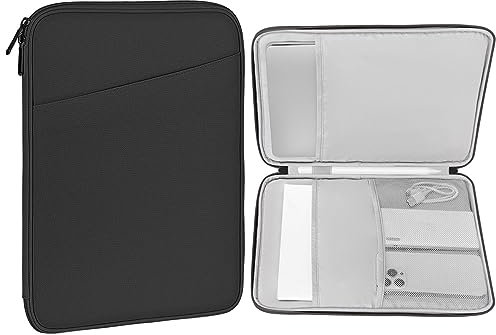 MoKo Tablet Tasche, Tablet Sleeve Tasche für 13 Zoll iPad Pro M4 2024 OLED, 13 Zoll iPad Air M2 2024, iPad Pro 12,9 M2 2022-2015, Galaxy Tab S9+/S8+ 12,4, Portfolio Tablet Tasche, Dunkel Grau2
