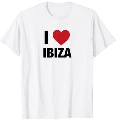 I LOVE IBIZA, ciudad de España con corazón rojo Camiseta