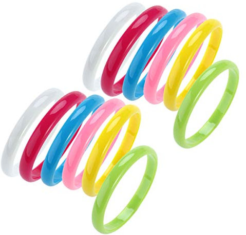 STOBOK 12stücke Bunte Kunststoff-armbänder Für Und Mädchen Stilvolle Flexible Handgelenk-accessoires Für Dekoration Und -projekte