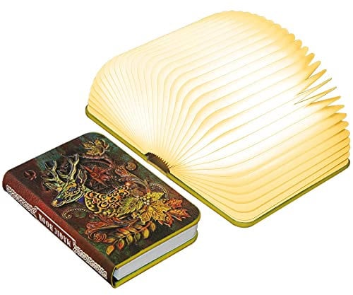 QXMGCBOK 3D Hirsch geprägte Hirsch Buch Licht, USB-Aufladung, 3-Farben, Kinder Nachtlicht, LED Baby Geschenk, Jungen, Mädchen, Kinder, Raumdekoration