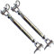 Edelstahl VA4 Seilspanner Wantenspanner Drahtseil Spannschloss Drahtspanner Spannschraube Spanner - 2 Stück (Gabel x Gabel (Geschlossen) - M10)