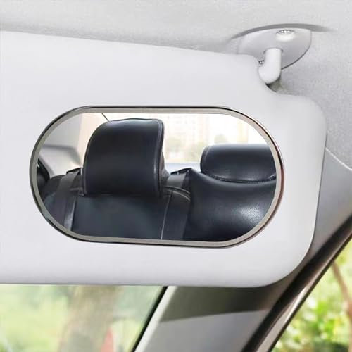 Auto Innenspiegel Styling Zubehör Seatback Universal Selbstklebend Make-up Spiegel Sonnenschutz Visier HD Edelstahl