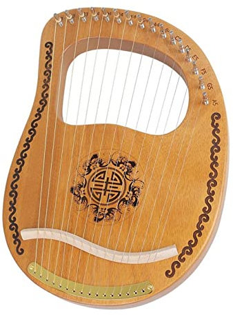 Leier 16 Saiten Holz Mahagoni Lyra Harfe Musikinstrument 16 Saiten Saiteninstrument Lyra Harfe